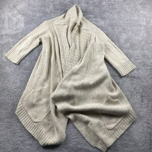 TWENTY‎ ONE Knit Open Front Cardigan Wrap Womens Small Beige